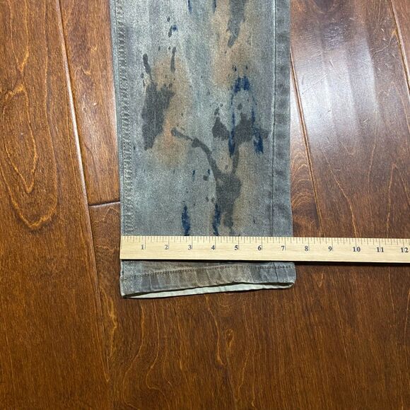 Makobi Slim Fit Paint Splatter Flap Pocket Grey Denim Jeans Men's 34 x 32 - Picture 10 of 10